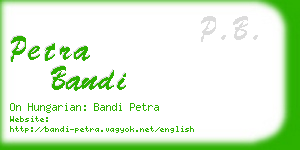 petra bandi business card